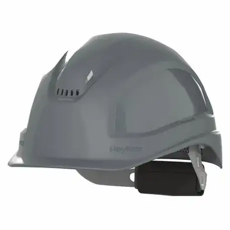 Safety Helmet, Front Brim Head Protection, Ansi Classification Type 1, Class C, Gray