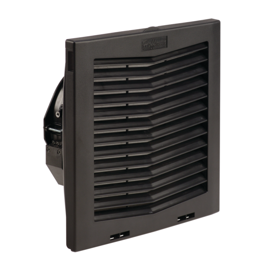Side Mount Filter Fan, 115V, 103 CFM, Black