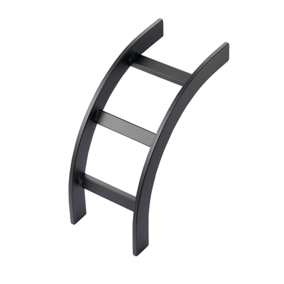 Ladder Rack Curved Kit, 6 Inch Width, Black, Steel, Outside Vertical Bend