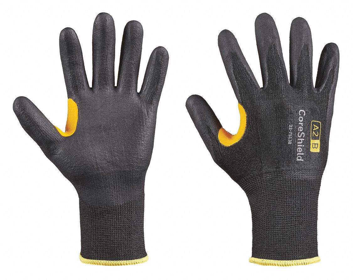 Cut Resistant Glove, 6 Size, Nitrile Coating