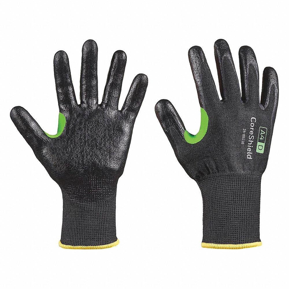 Cut Resistant Glove, M, A4 Cut Level, Nitrile Coating, Smooth Finish