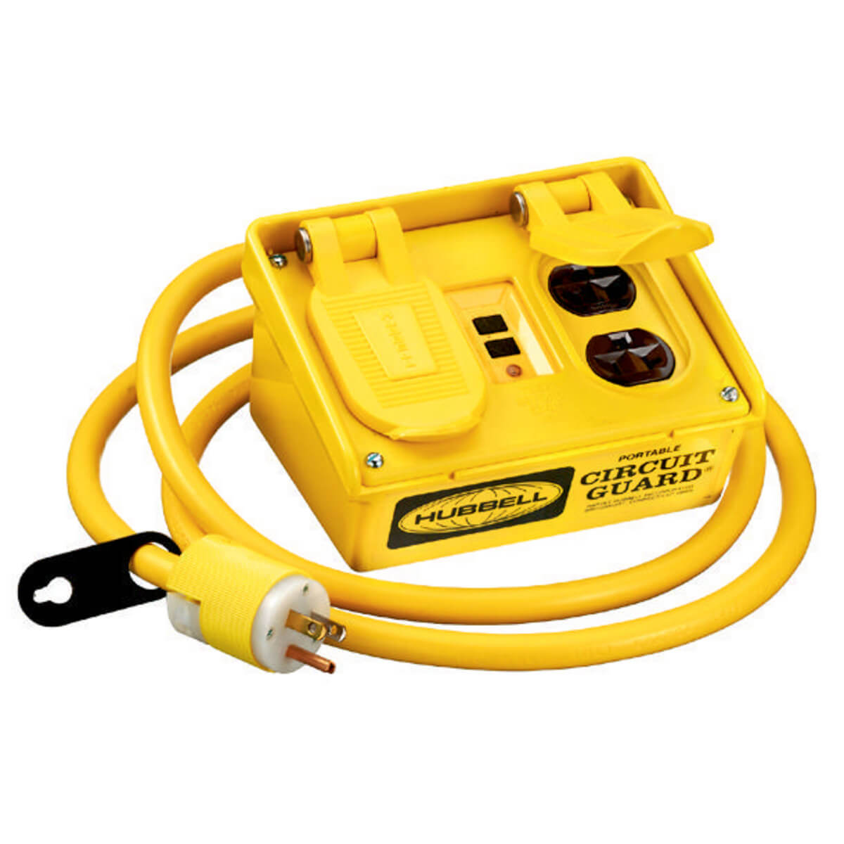 Plug In Gfci, 20A 120VAC, 5-20R, 6 Ft Cord Length, 4-6 Ma Trip Level, Yellow