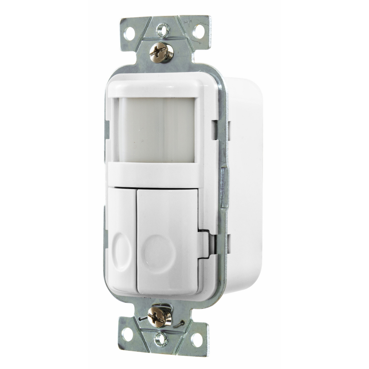 Occupancy Sensor Switch, Passive Infrared, 2-Circuit, With Night Light, White