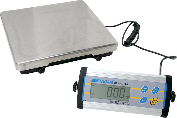 Portable Scale, 75kg Capacity, 0.02kg/0.05lb Readability, 120V, 60Hz