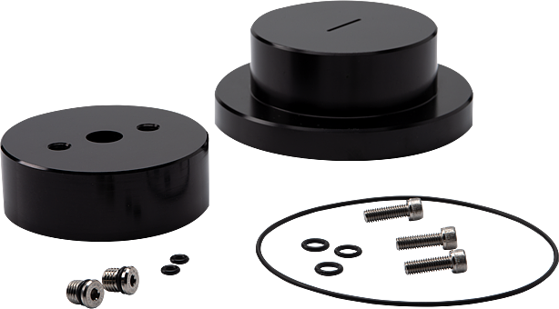 Triaxial Cap and Base Set, 2 Inch Cap and Base Set, Anodized Aluminum