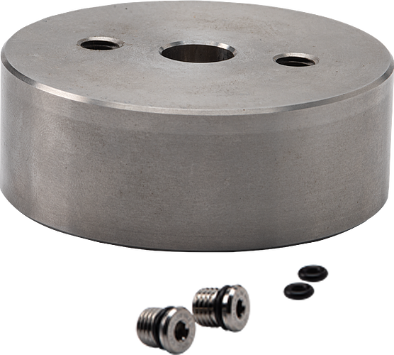 Triaxial Top Cap, 6 Inch Size, Stainless Steel
