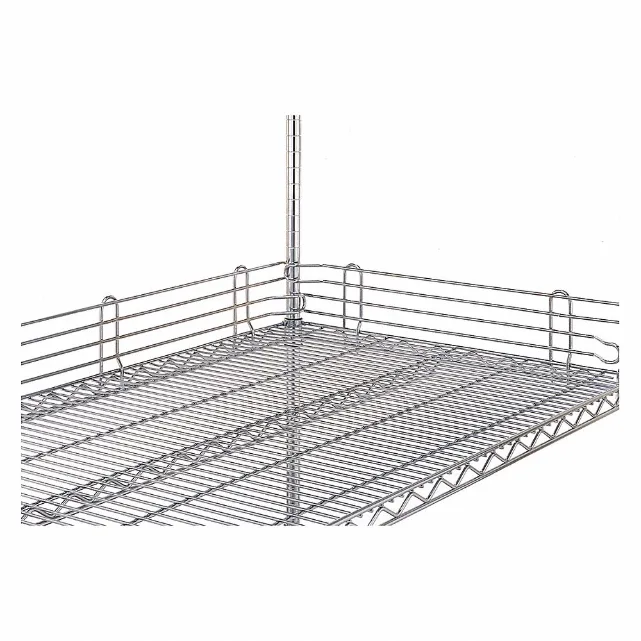 Wire Shelf Ledges, 24 Inch x 1 Inch x 4 Inch, Stainless Steel, Silver, Stainless Steel