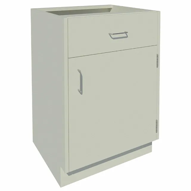 Base Cabinet, Size 24 x 22 x 35-1/8 Inch, Pearl White