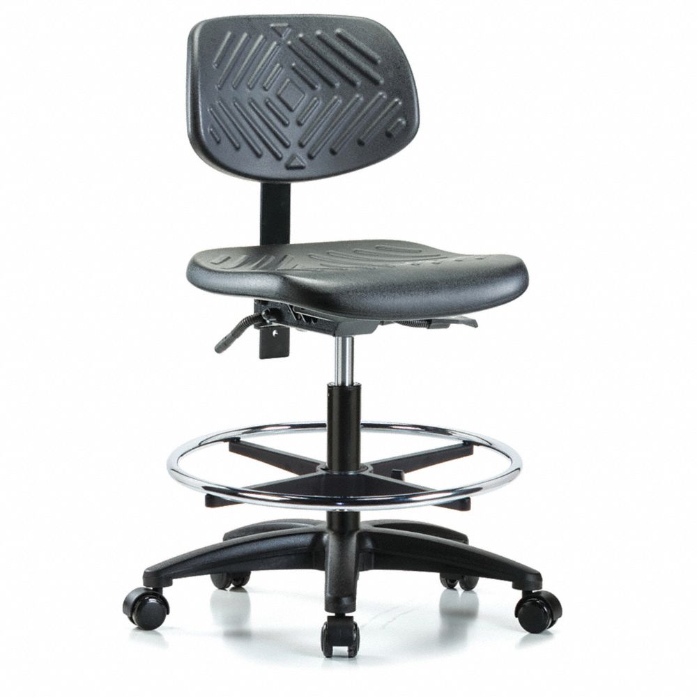 Polyurethane Cleanroom Task Chair, 19-1/2 to 27-1/2 Inch Seat Height Range