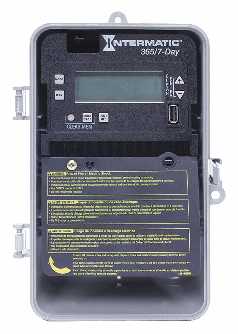 Electronic Timer, 1 Channel, Spst Contact Form, 120 To 277VAC