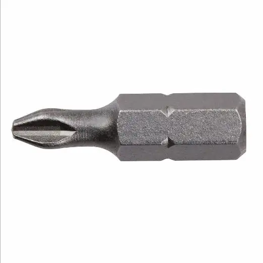 Insert Bit, PH2 Drywall Fastening Tool Tip Size, 1 Inch Bit Length, Hex Shank, Pack Of 10