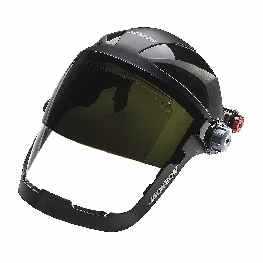 Face shield Assembly, Clear, Anti-Fog, Polycarbonate, W8, 9 Inch Visor Ht