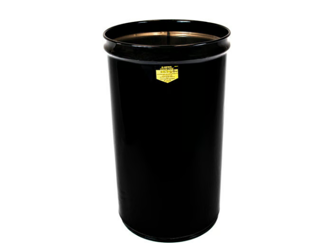 Waste Receptacle, Safety Drum Can only, Metal, 25 Inch Height, Black
