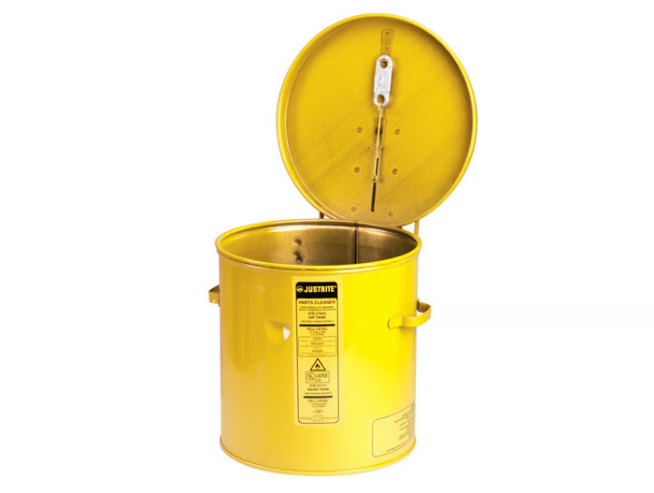 Dip Tank for Cleaning Part, Benchtop, 8 Gallon, Steel, Yellow