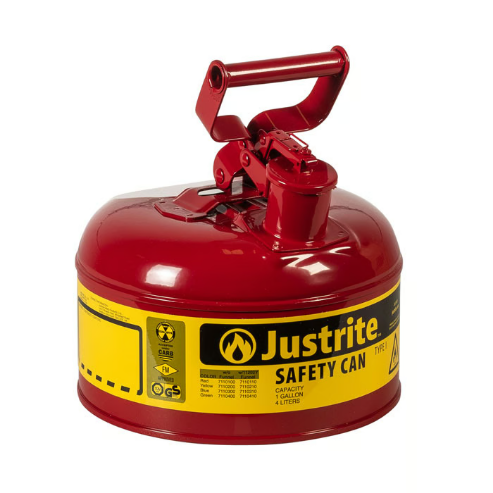 Safety Can, Flame Arrester, Type I, 1 Gallon, 11 Inch Height, Red