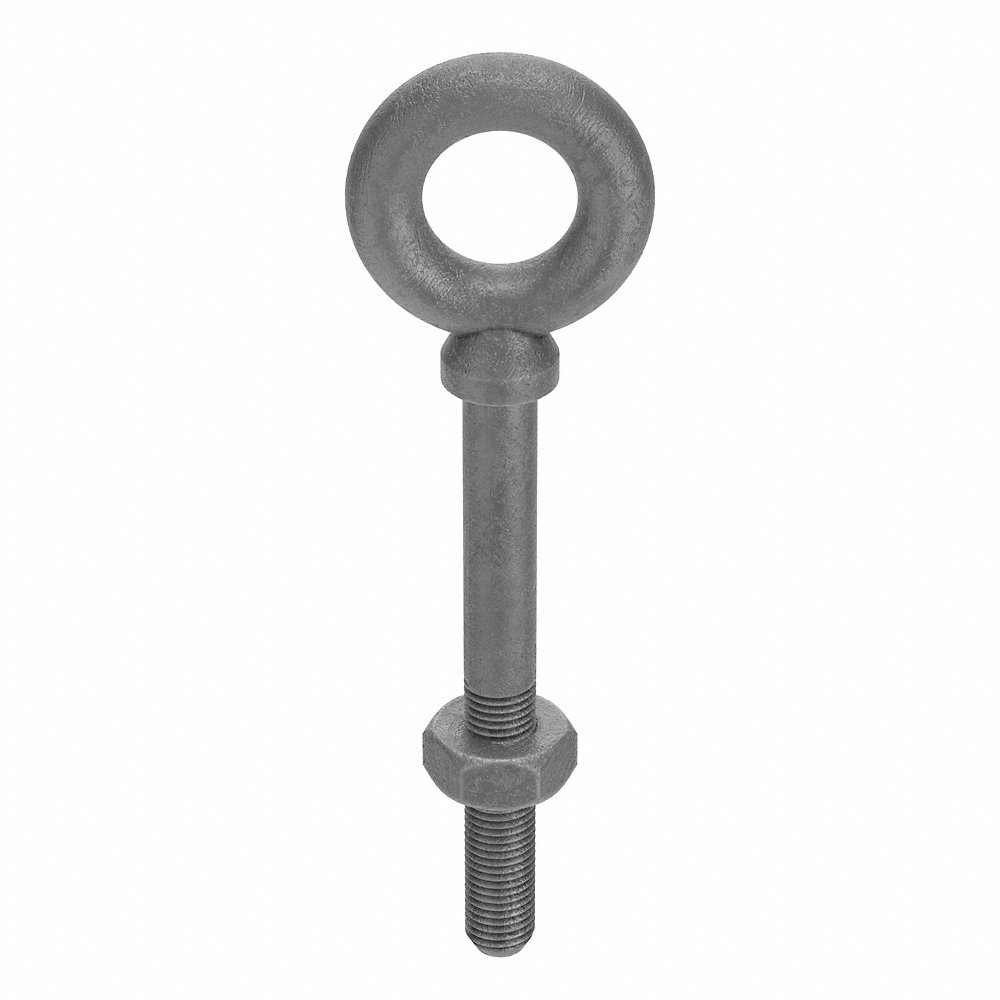 Eye Bolt, With Shoulder, Hot Dipped Galvanised, 3/4-10 Thread Size, 8 Inch Length