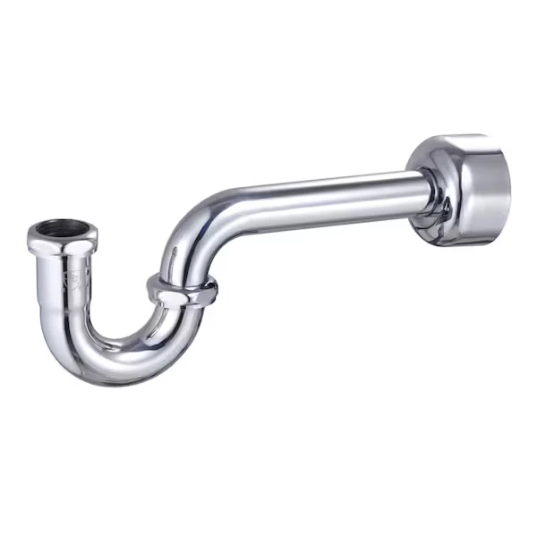 114inch Brass PTrap, 18 Gauge, Polished Chrome