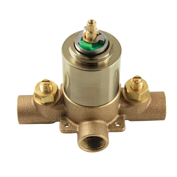 Pressure Balanced Tub and Shower Valve, Brushed Brass