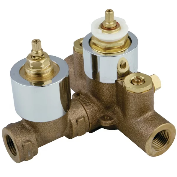 Thermostatic Valve with Volume Control, Polished Chrome