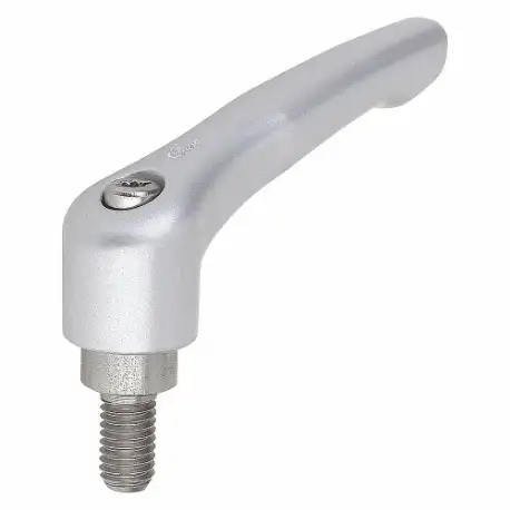 Adjustable Handle, Ball Knob, Zinc, 3/8 Inch To 16 Thread Size, 40 mm Stud Length