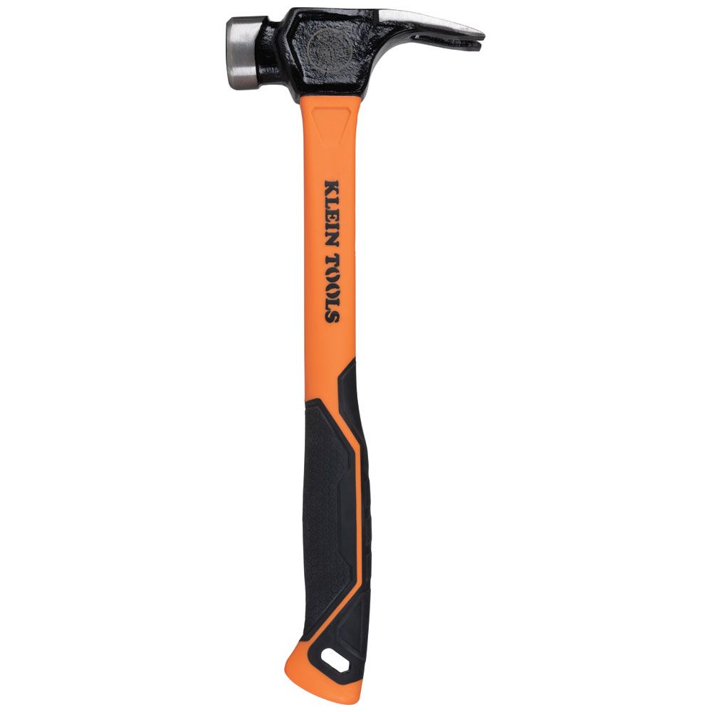 Klein Tools 832-26  Claw Hammer, Milled Face, Fibreglass Handle