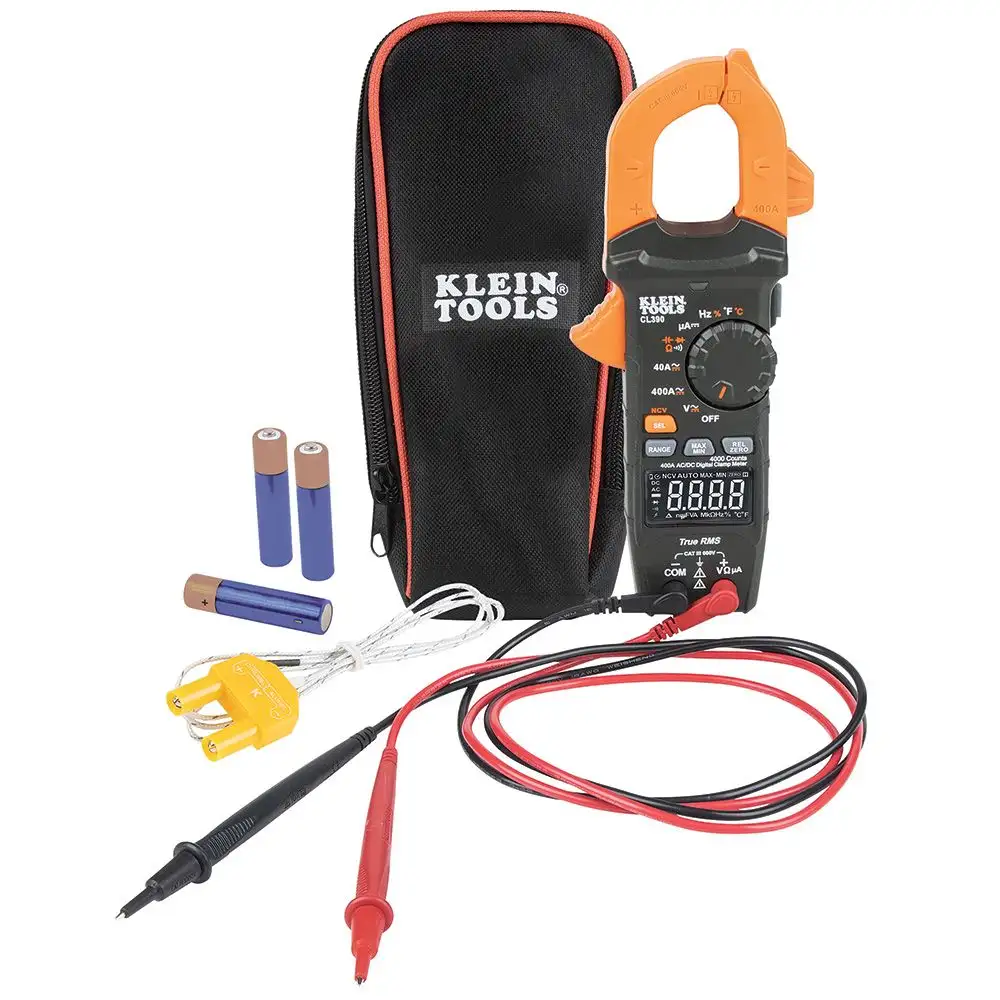 AC/DC Digital Clamp Meter, Auto-Ranging, 400A