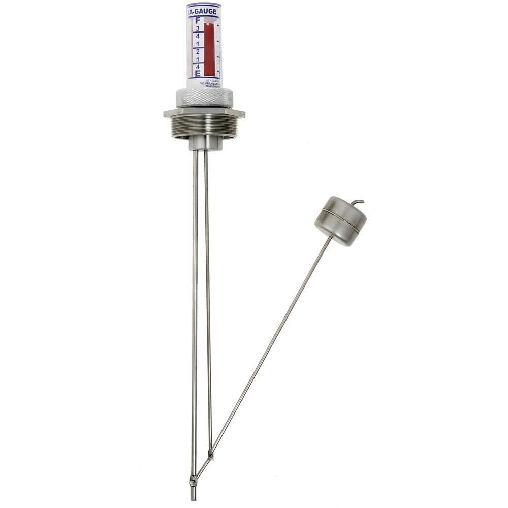 Therma Level Gauge, 1.5" NPT, 33" Depth, Stainless Steel, Wetted Rod