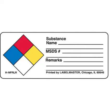 NFPA Write-On Substance Name, Label, 500 Pack