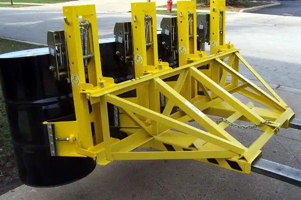 Fork Mounted Drum Picker, 4 Drums, 8000 lbs. Capacity, 45 x 74 x 39 Inch Size