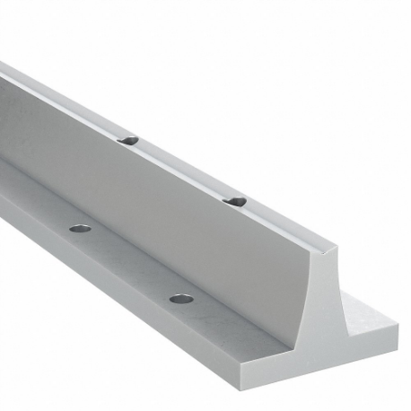 PBC Pre-Drilled Linear Support Rail, 1 1/2 Inch Size Shaft Dia, 24 Inch Length, Aluminum
