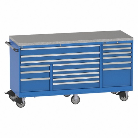 LISTA TSTB750-1702-M-SSTOP Modular Drawer Cabinet, 82 1/4 Inch Size x 28 1/2 Inch Size x 42 in, 17 Drawers, Tubular | CR9PHE 52JU52