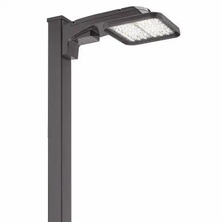 Parking Lot Light Fixture, Pole, 18, 572 lm, 130 W Fixture Watt, Type V, 400W MH/HPS