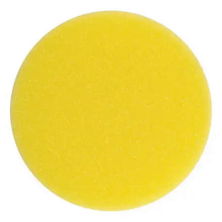 Hook and Loop Foam Polishing Pad, 3 Inch Dia, Foam, Yellow