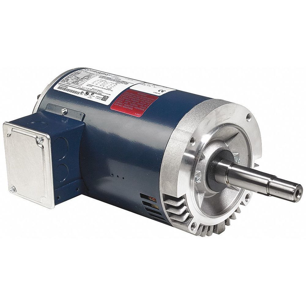 Close-Coupled Pump Motor, 5 HP, 3-Phase, 3500 Nameplate RPM, 200 Voltage