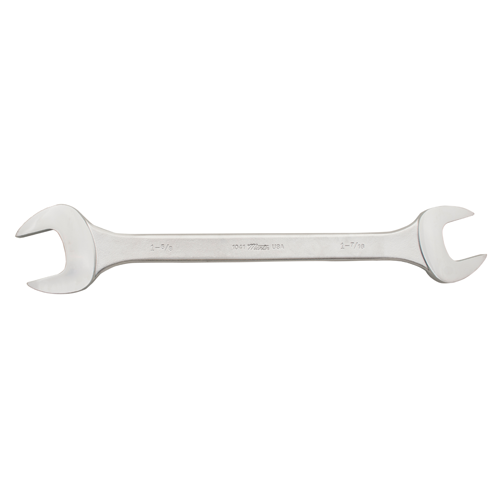 Double Open End Wrench, SAE, 7/16 x 1/2 Inch Size, Chrome, Steel