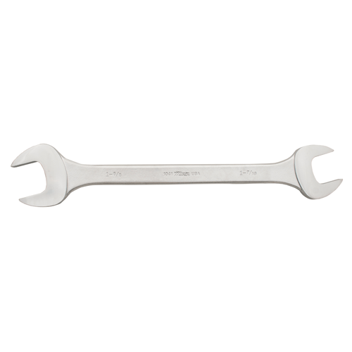 Double Open End Wrench, SAE, 1/2 x 5/8 Inch Size, Chrome, Steel