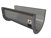 Trough, Angle Top, 144 Inch Length, 0.105 Inch Thickness, 19 Inch Inside Width, Steel