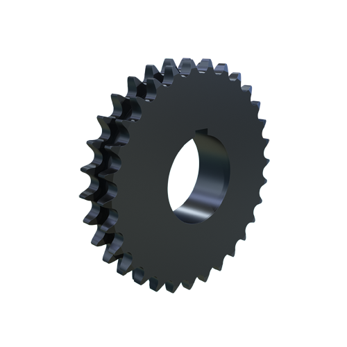 Roller Chain Sprocket, 80 Chain, Bushed MST, 30 Teeth, 9.567 Inch Pitch Dia., Steel