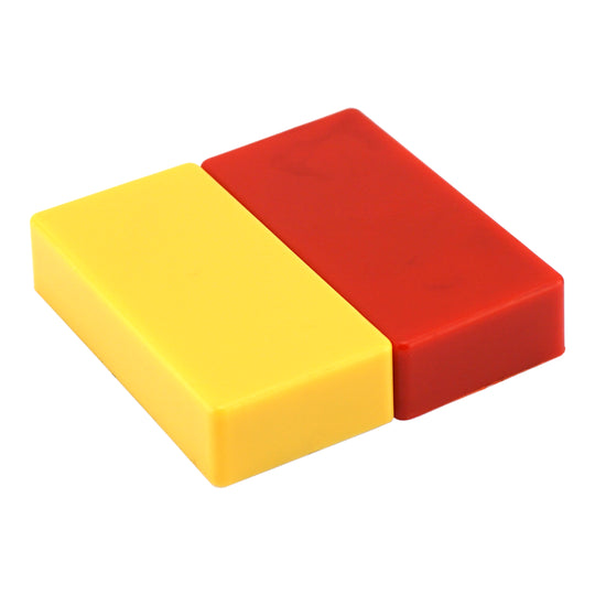 Magnetic Posting Magnet, Red and Yellow, Ceramic, Pack of 2