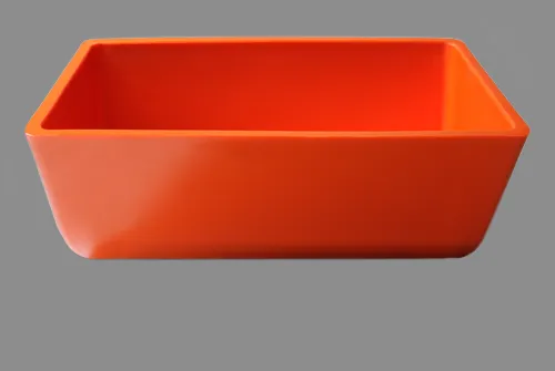 Elevator Bucket, 13 7/8 Inch Length, 8 1/4 Inch Depth, Polyethylene, Orange