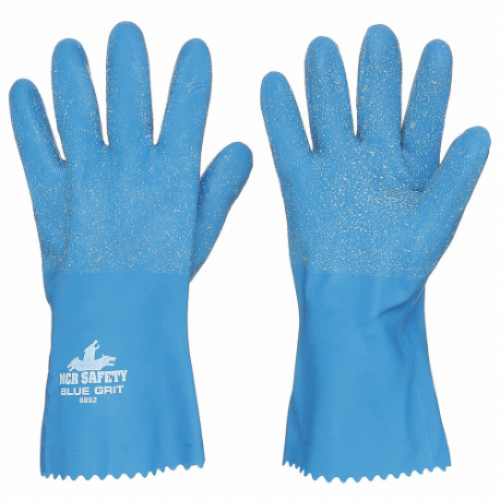 Coated Glove, Grain, S Glove Size, Blue, SBlue Grit 6852, 12 Pack