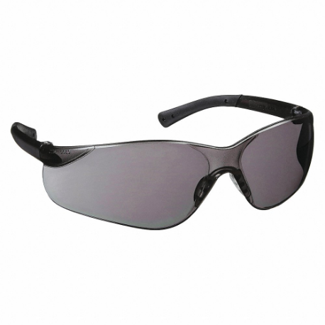 Safety Glasses, Anti-Scratch, No Foam Lining, Wraparound Frame, Frameless, Gray, Gray