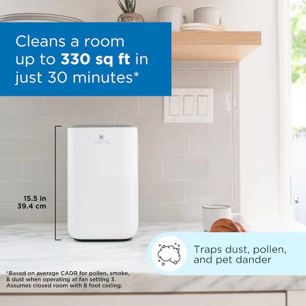 Medify MA15 Air Purifier with H13 True HEPA Filter 330 sq ft Coverage White 1Pack