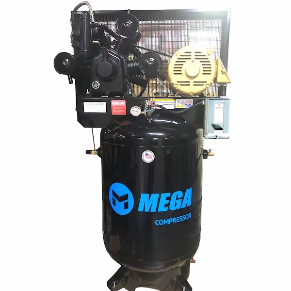 Mega Power Compressor, 120 gal, Vertical, 3PH 208-230V 48 CFM 175 PSI