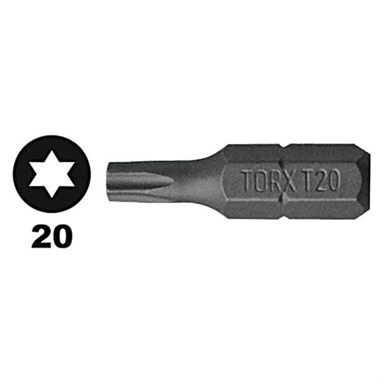 Torx Bit, Star, 1 Inch Size, 20 Point Size