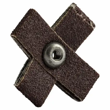 Cross Pad, 1 1/2 Inch Width X 1 1/2 Inch Length, #8-32 Eyelet, Aluminum Oxide, 100 Grit