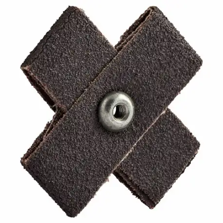 Cross Pad, 2 Inch Width x 2 Inch Length, #8-32 Eyelet, Aluminum Oxide, 80 Grit, x Wt Cotton, R228