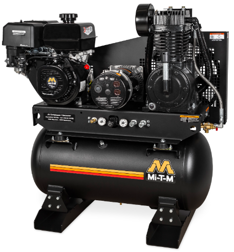 Air Compressor/Generator Combination, Gasoline, 30 Gallon, 420 cc, 16.4 Cfm, 4000 W