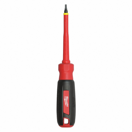 Insulated Square Screwdriver, Tip Size, 4 Inch Shank Length, Molded Grip
