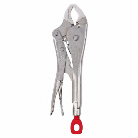 Locking Plier, Curved, Lever, 1 7/8 Inch Max Jaw Opening, 10 Inch Overall Length